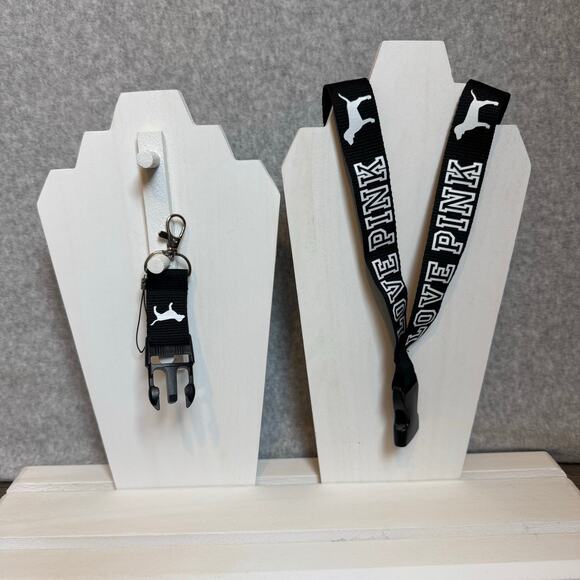 5 VS Love Pink Lanyards Keychain Combo ID Holder NWOT 19" Work School Themepark - Picture 5 of 9